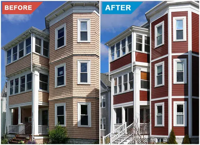 Before and After Siding Replacement Contractors in Boston MA