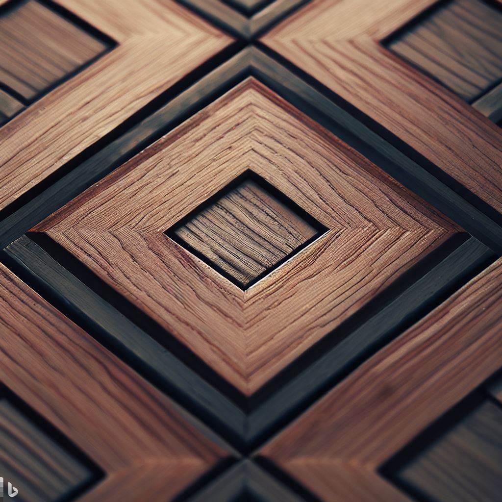 diamond wood deck pattern