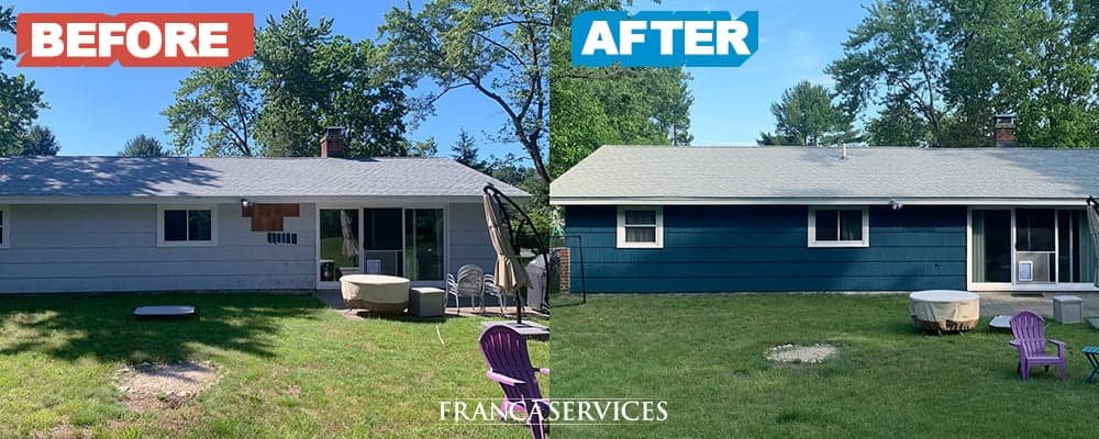 Before and After Exterior Painting