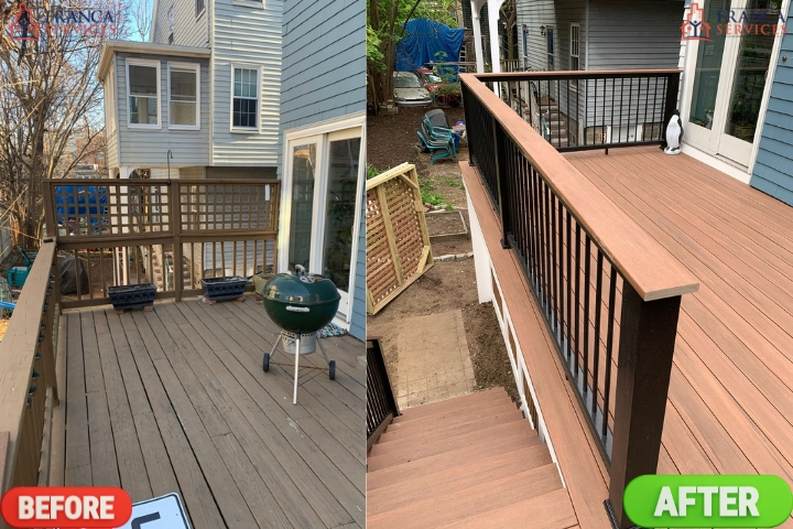 Deck replacement before and after. Get a Quote Right Now