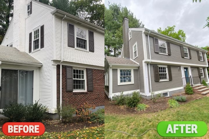 fiber cement siding before after
