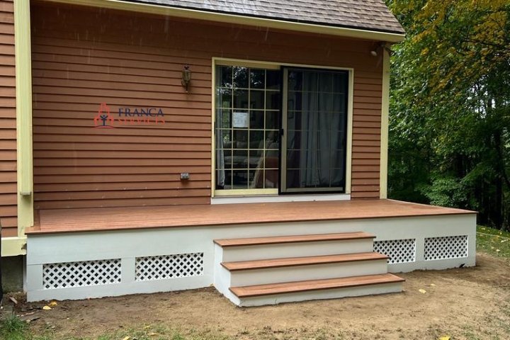 house with a new deck painting