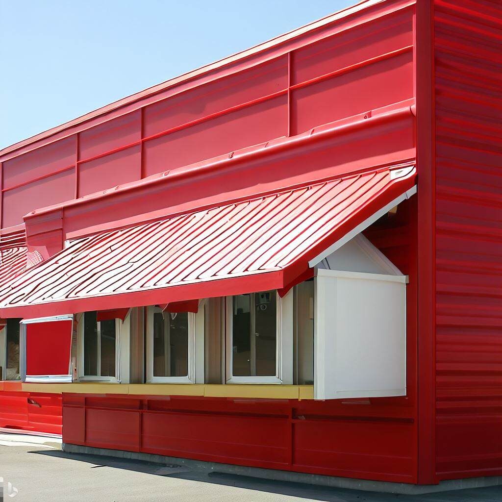 red metal commercial siding