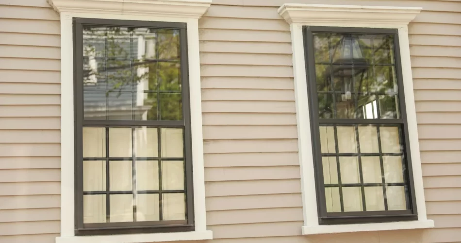 Freshly painted wooden window representing how long wood windows last.