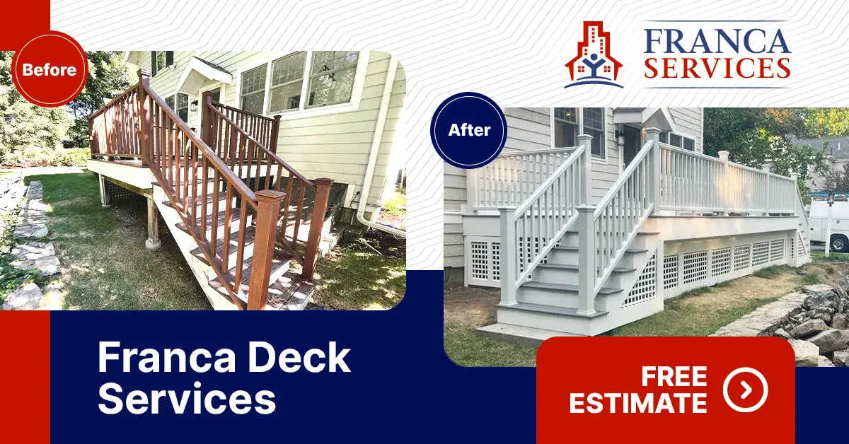Deck builders near Boston Massachusetts before and after