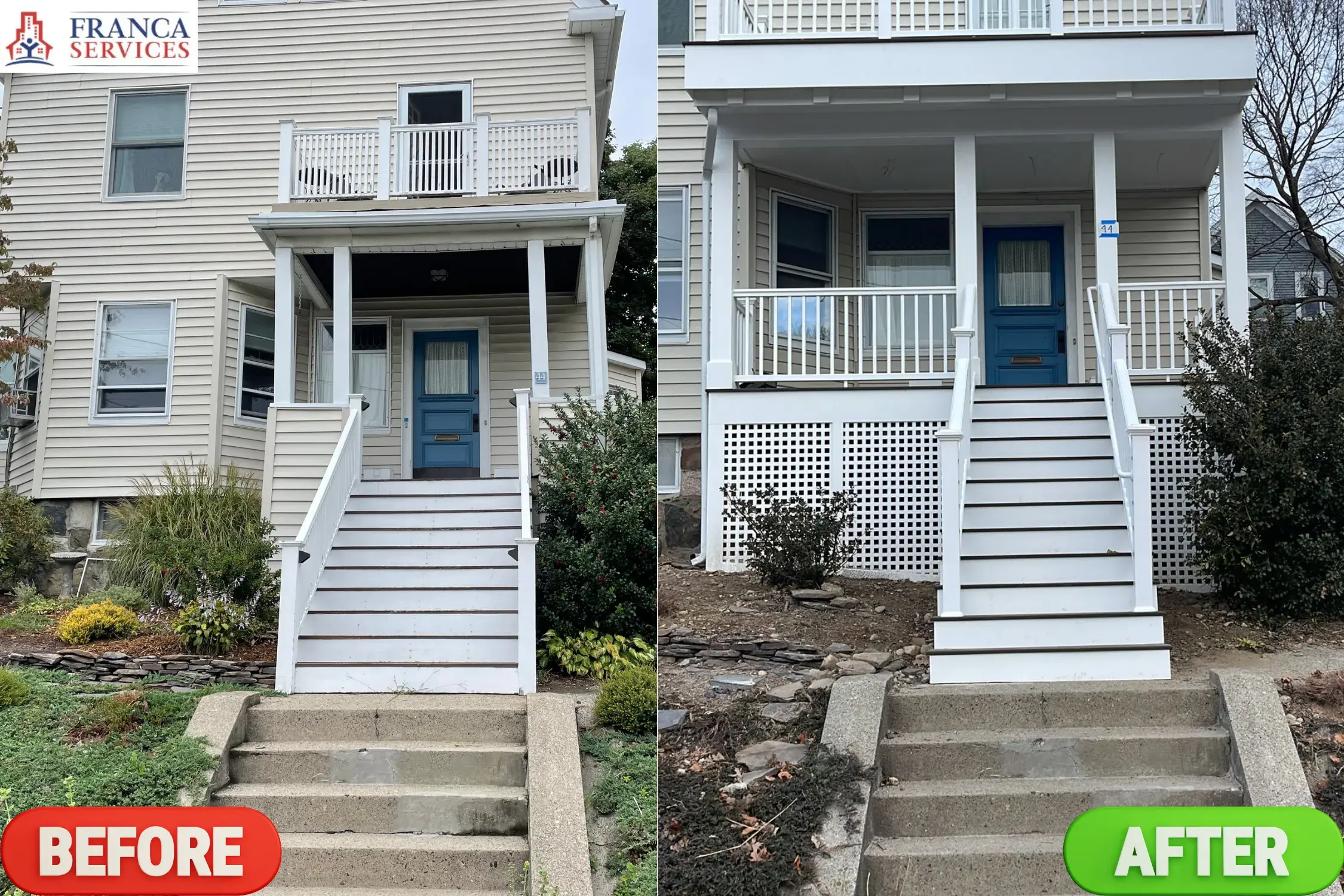 Deck building before and after. Get a Quote Right Now