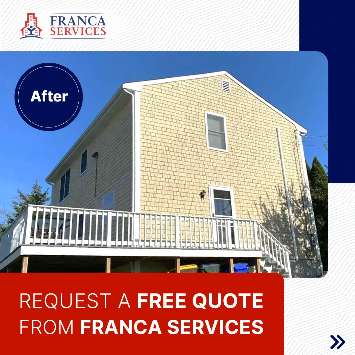 Exterior house painting at Revere after