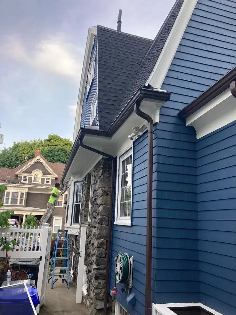 exterior house painting at Jamaica Plain