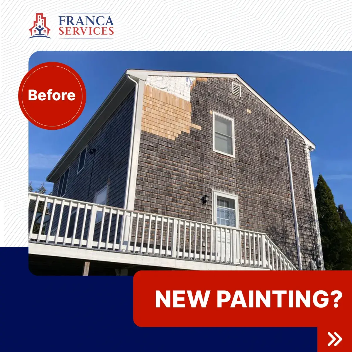 Exterior house painting at East Boston before