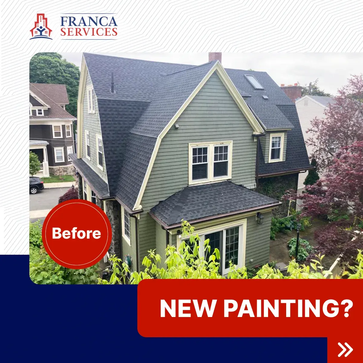 House painting at Brookline before