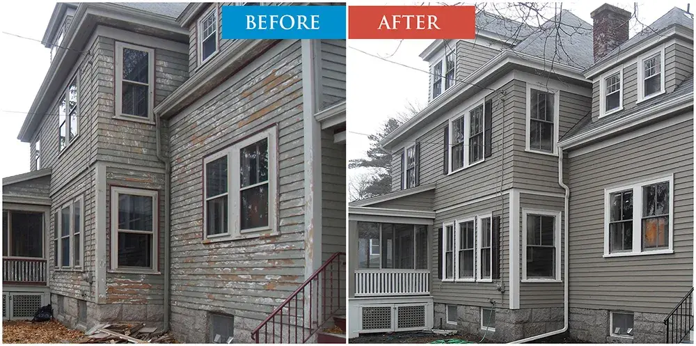 Wood Siding Before and After - Andrea Timbre
