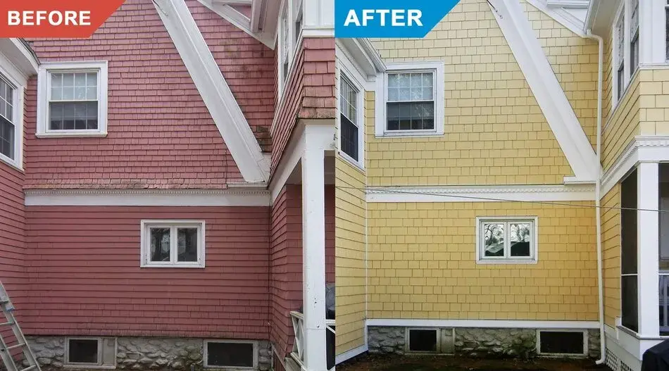 Siding Replacement Before and After